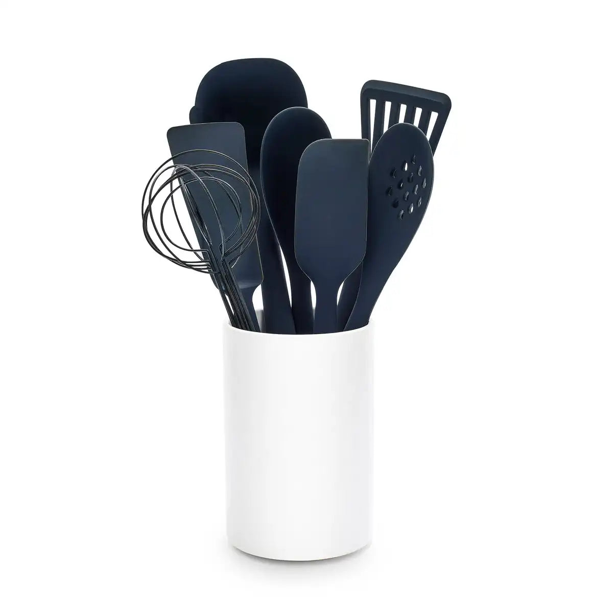 Premiere Silicone 8-Piece Utensil and Crock Set | Oxford Blue