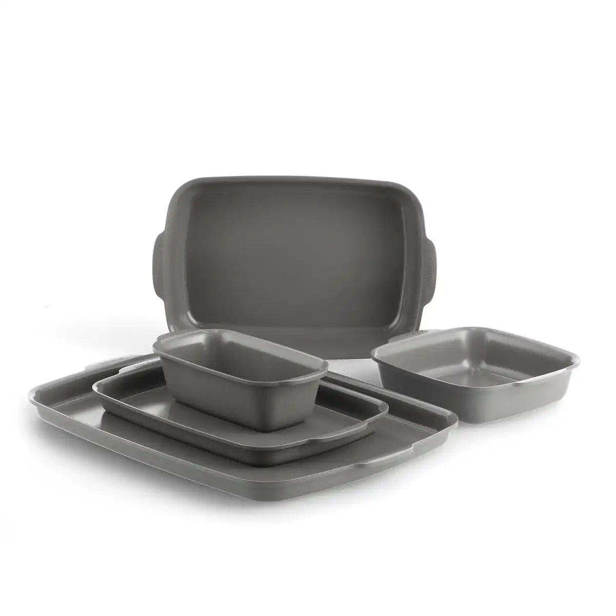 Premiere Ovenware Ceramic Nonstick 5-Piece Set | Gray