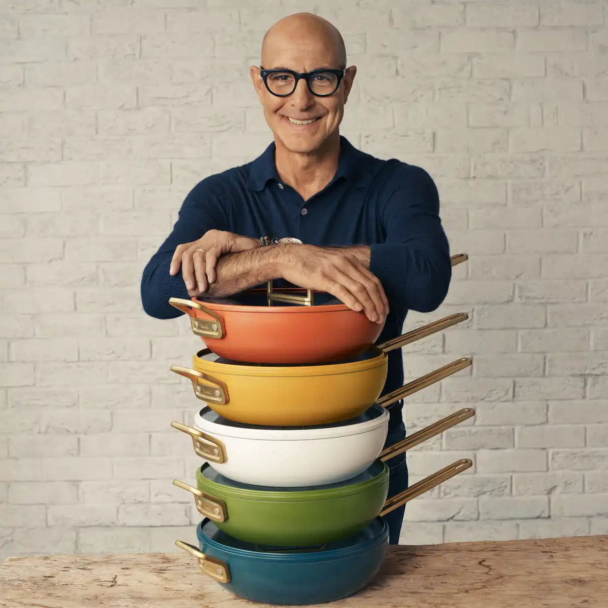 Stanley Tucci™ Ceramic Nonstick 4.5-Quart Stanley Pan Jr. | Roma Gold