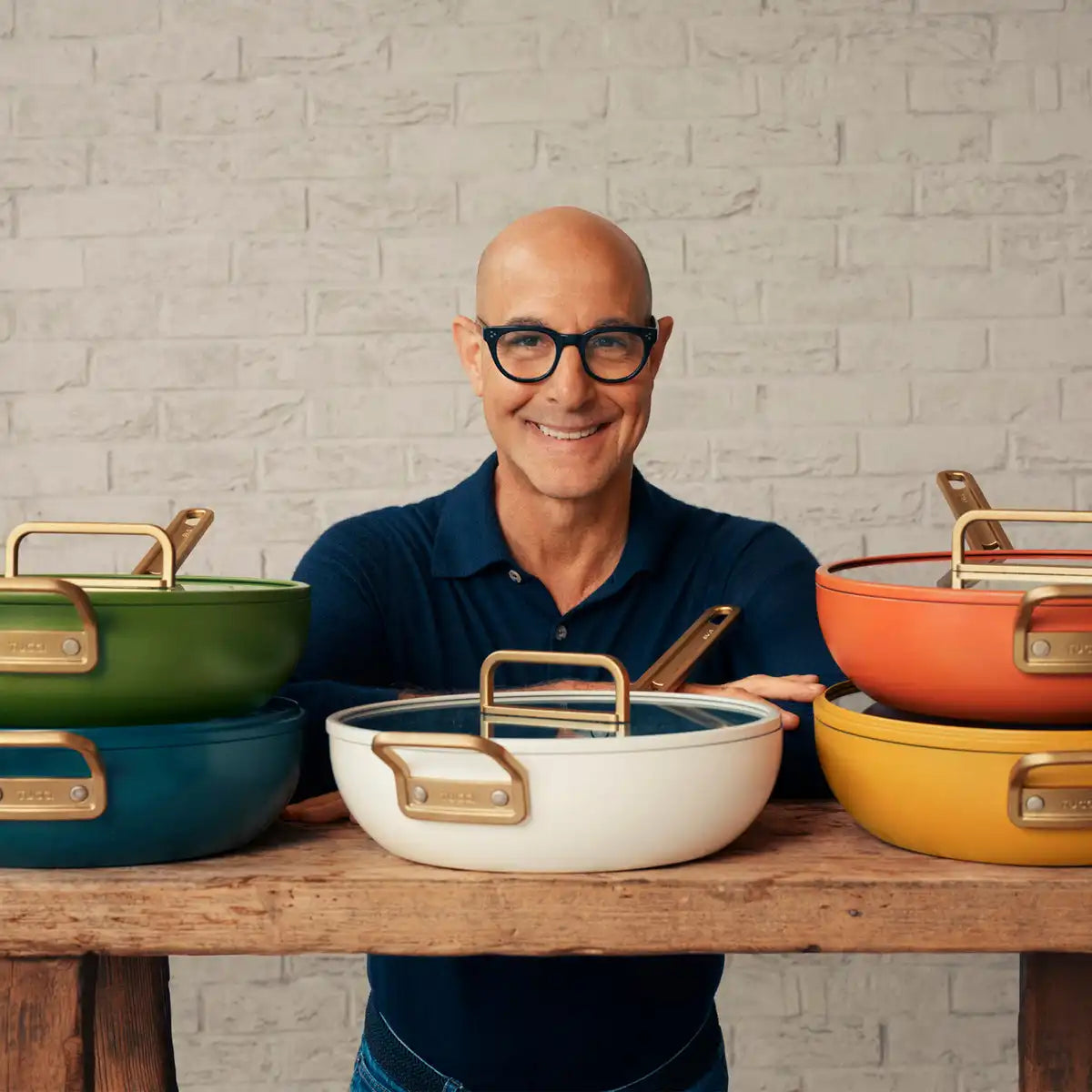 Stanley Tucci™ Ceramic Nonstick 4.5-Quart Stanley Pan Jr. | Roma Gold