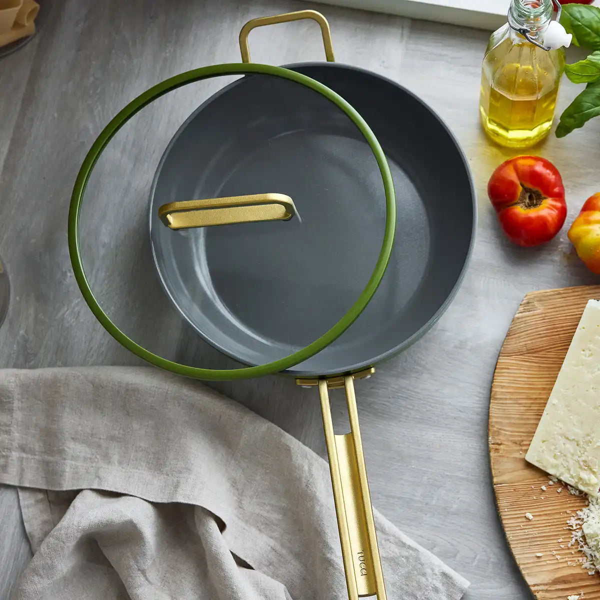 Stanley Tucci™ Ceramic Nonstick 4.5-Quart Stanley Pan Jr. | Tuscan Olive