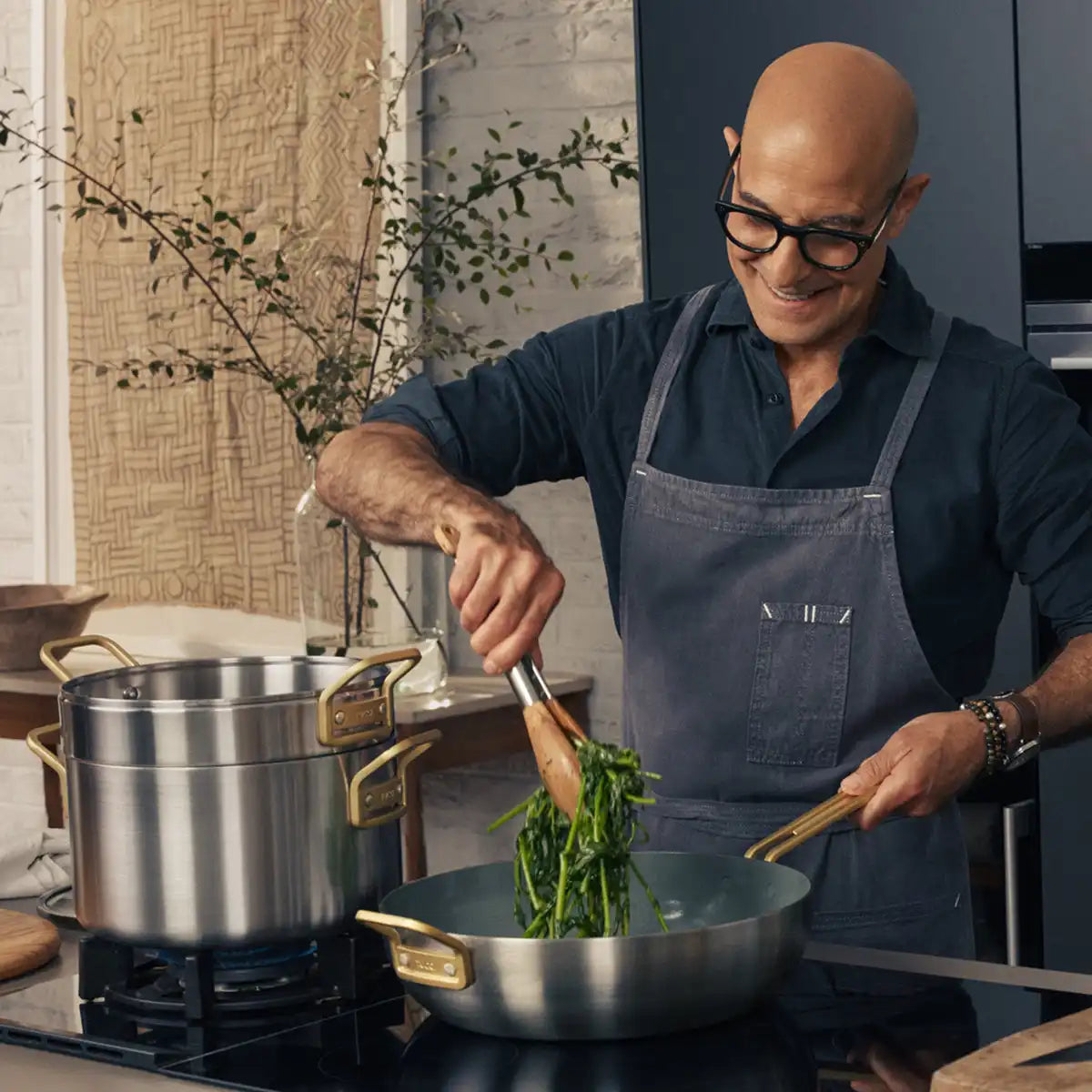 Stanley Tucci™ Uncoated Stainless Steel 6.5-Quart Stanley Pan with Lid