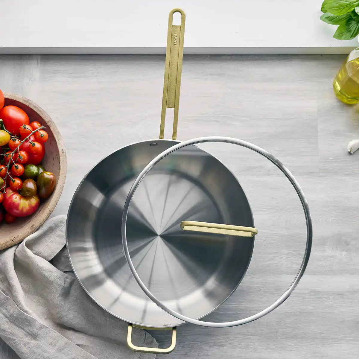 Stanley Tucci™ Uncoated Stainless Steel 6.5-Quart Stanley Pan with Lid