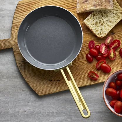 Stanley Tucci™ Stainless Steel Ceramic Nonstick 11-Piece Cookware Set | Champagne Handles
