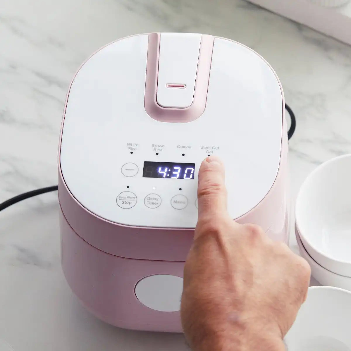 GreenLife 4-Cup Rice & Grains Cooker | Pink