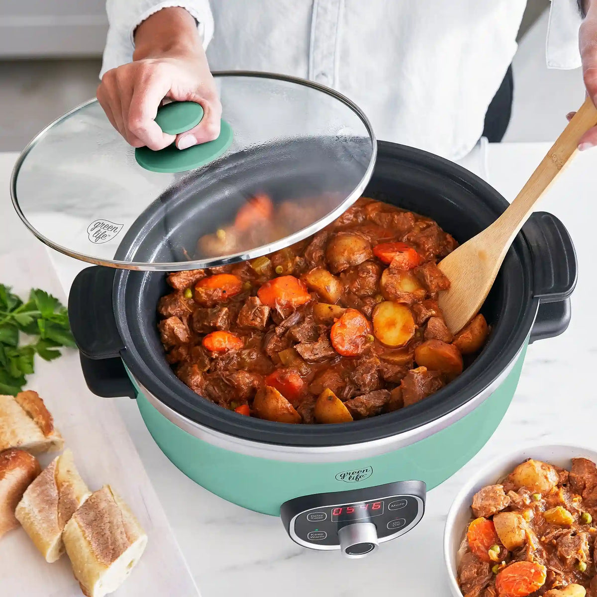 GreenLife Healthy 6-Quart Slow Cooker | Turquoise