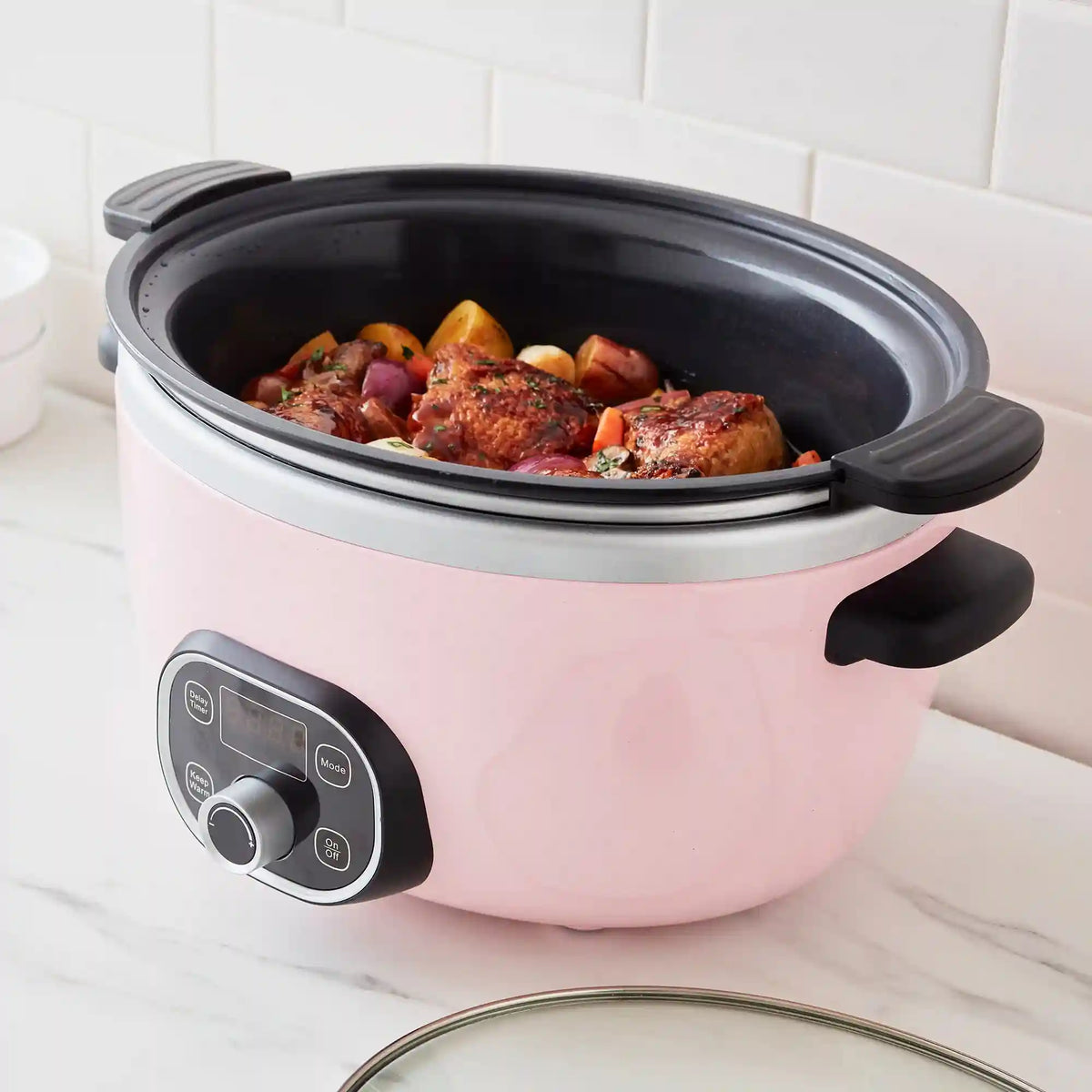 GreenLife Healthy 6-Quart Slow Cooker | Pink