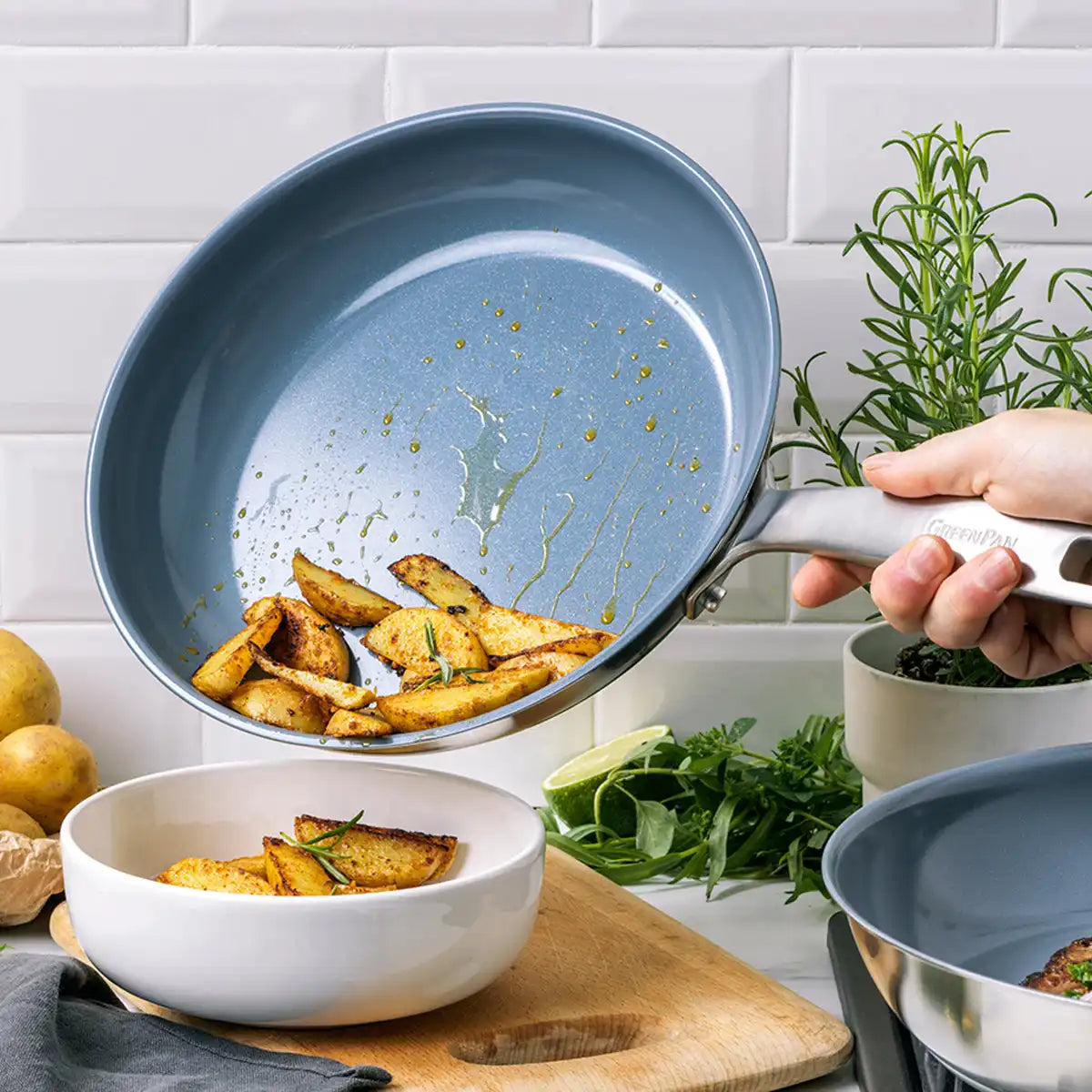 Treviso Ceramic Nonstick Stainless Steel 10-Piece Cookware Set