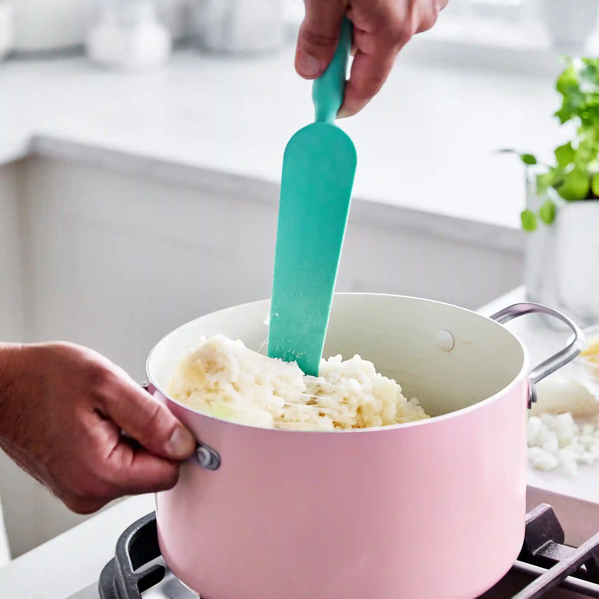 GreenLife Easy Reach Silicone Spatula, 2-Piece Set | Turquoise