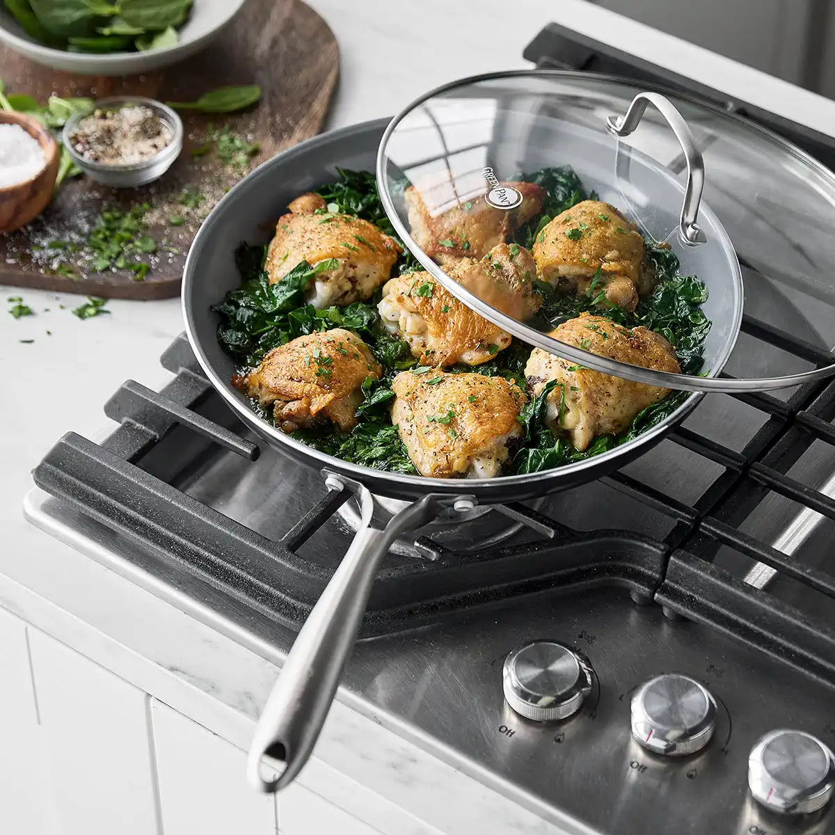 Swift Ceramic Nonstick 12" Frypan with Lid