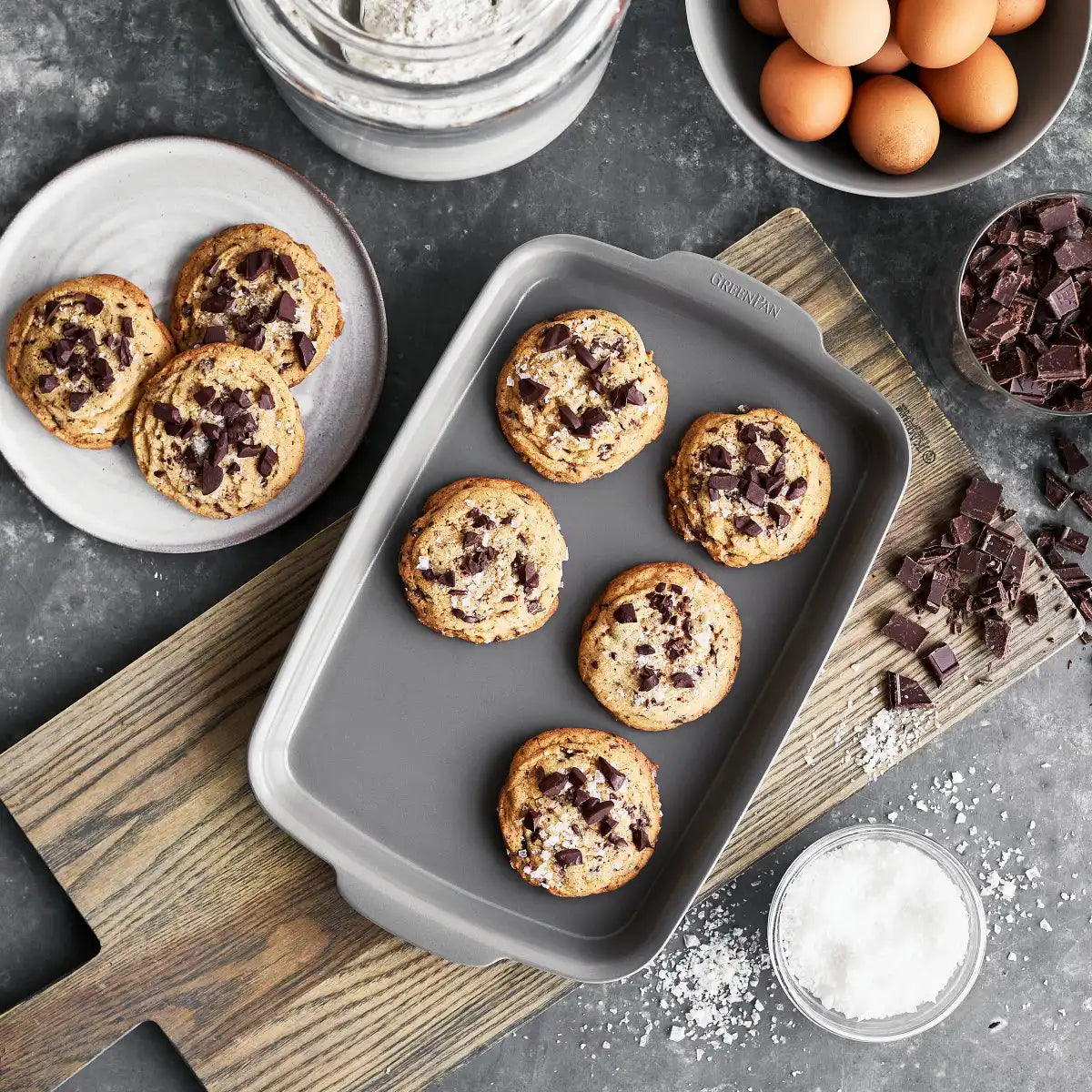 Premiere Ovenware Ceramic Nonstick 6-Piece Set | Gray