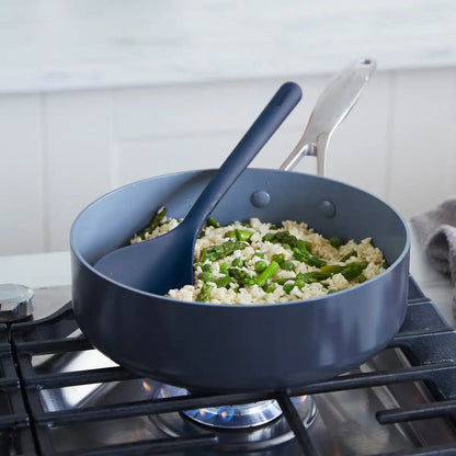 Platinum Silicone Solid Spoon | Navy