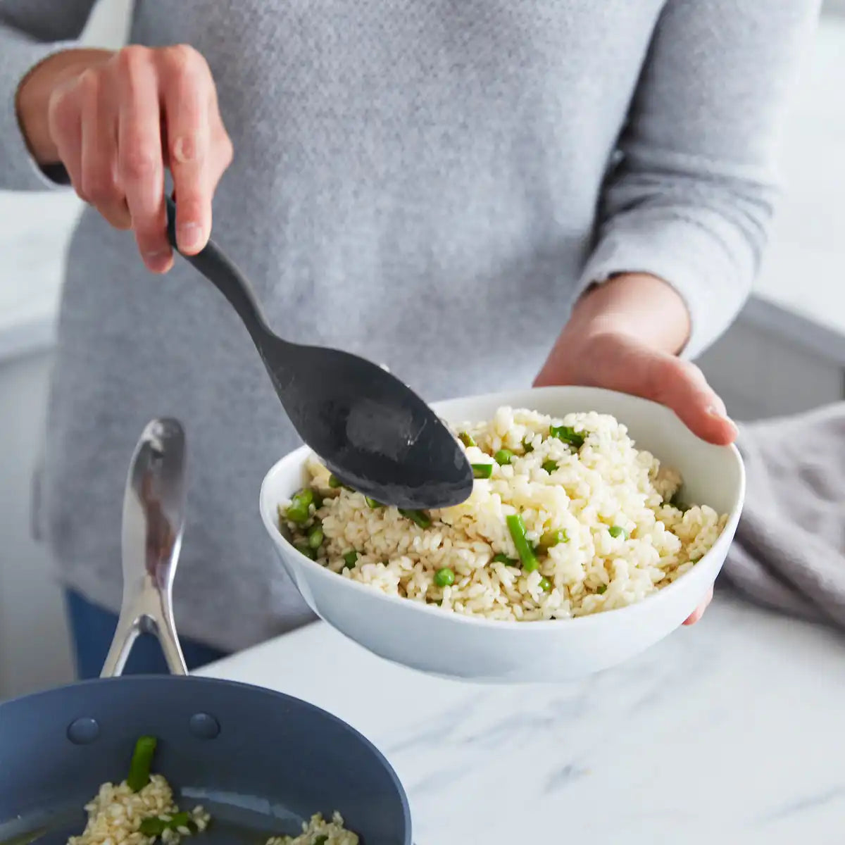 Platinum Silicone Solid Spoon | Gray