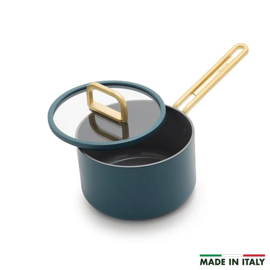 Stanley Tucci™ Ceramic Nonstick 2-Quart Saucepan with Lid | Venetian Teal