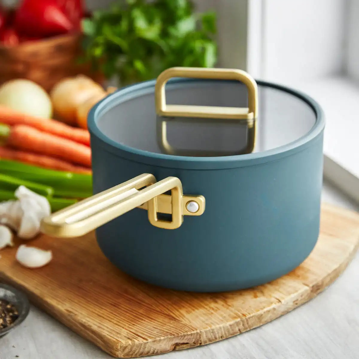 Stanley Tucci™ Ceramic Nonstick 11-Piece Cookware Set | Venetian Teal