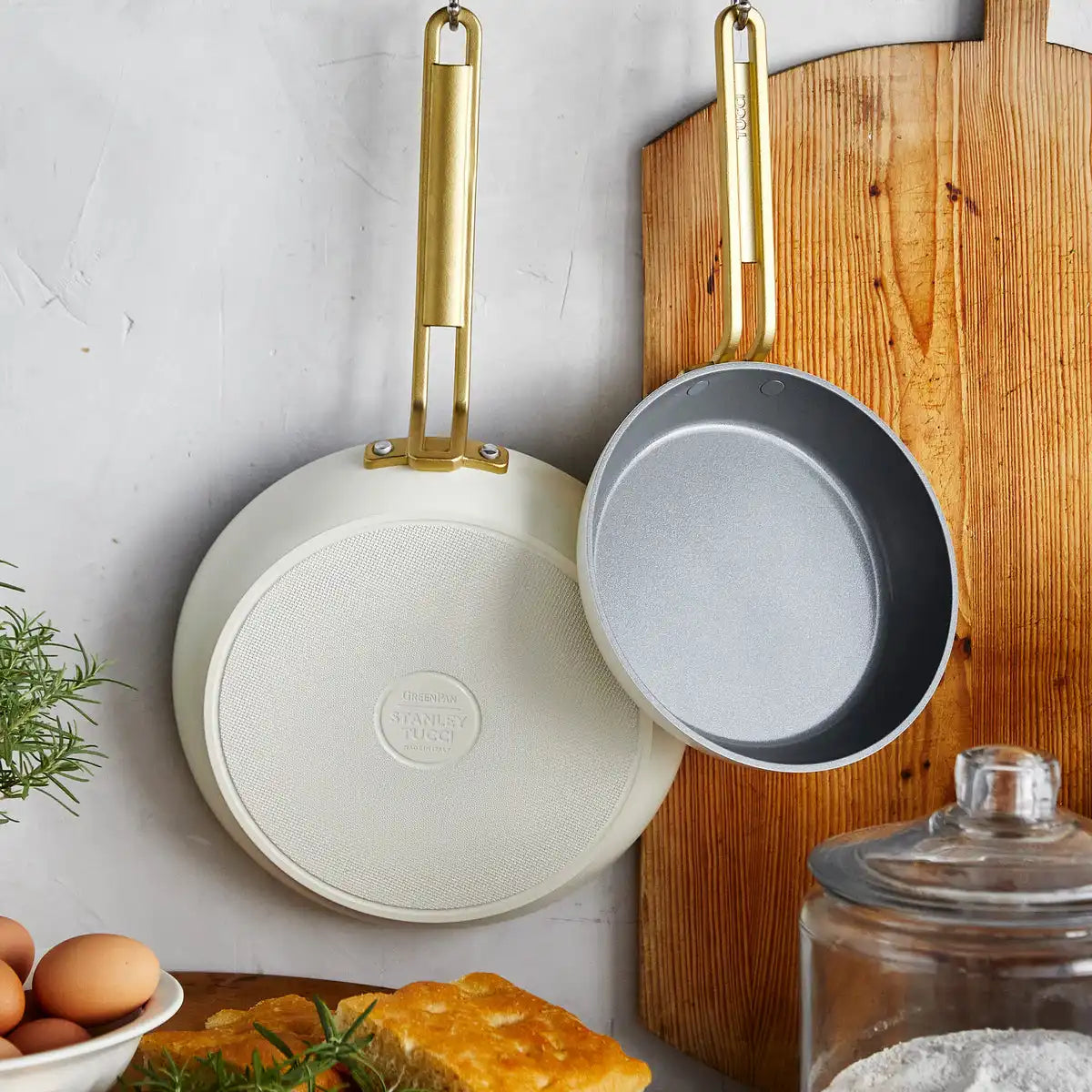 Stanley Tucci™ Ceramic Nonstick 11-Piece Cookware Set | Carrara White