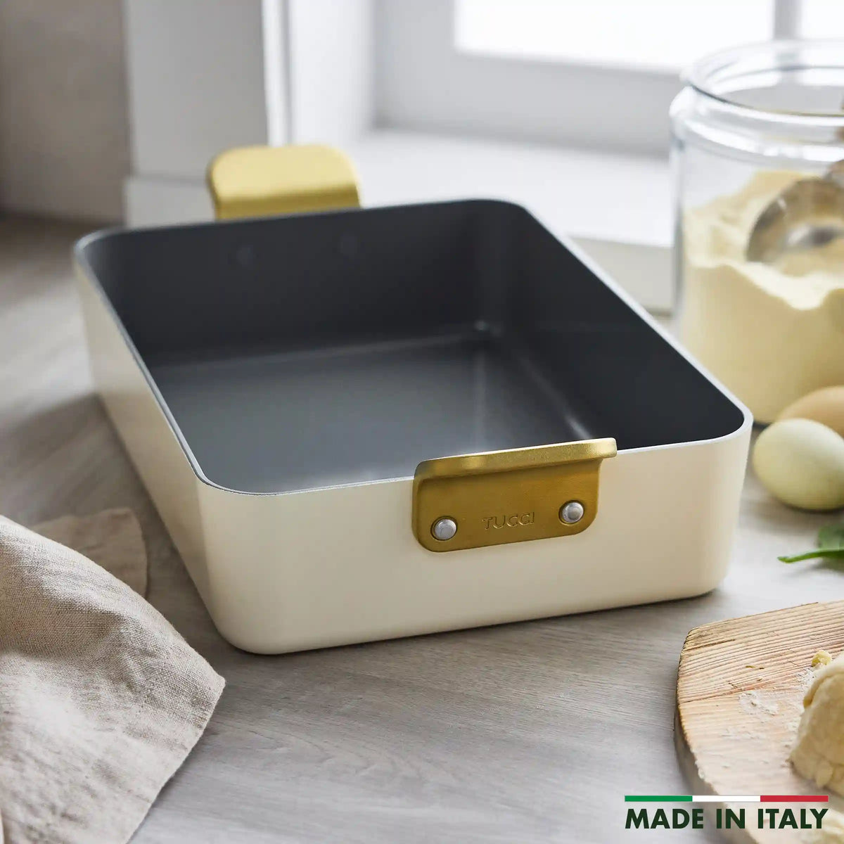 Stanley Tucci™ Ceramic Nonstick Lasagna Pan | Carrara White