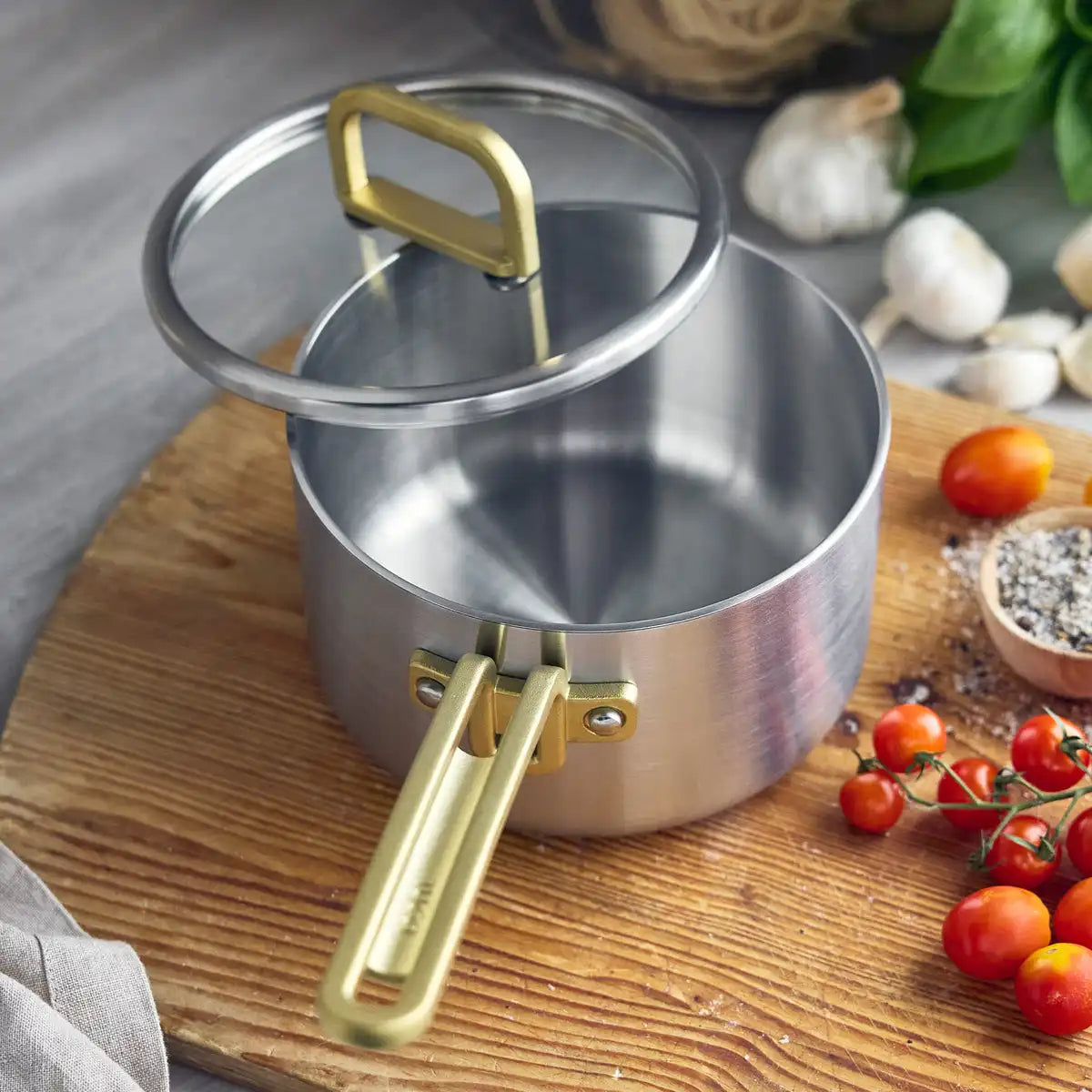 Stanley Tucci™ Uncoated Stainless Steel 2-Quart Saucepan with Lid