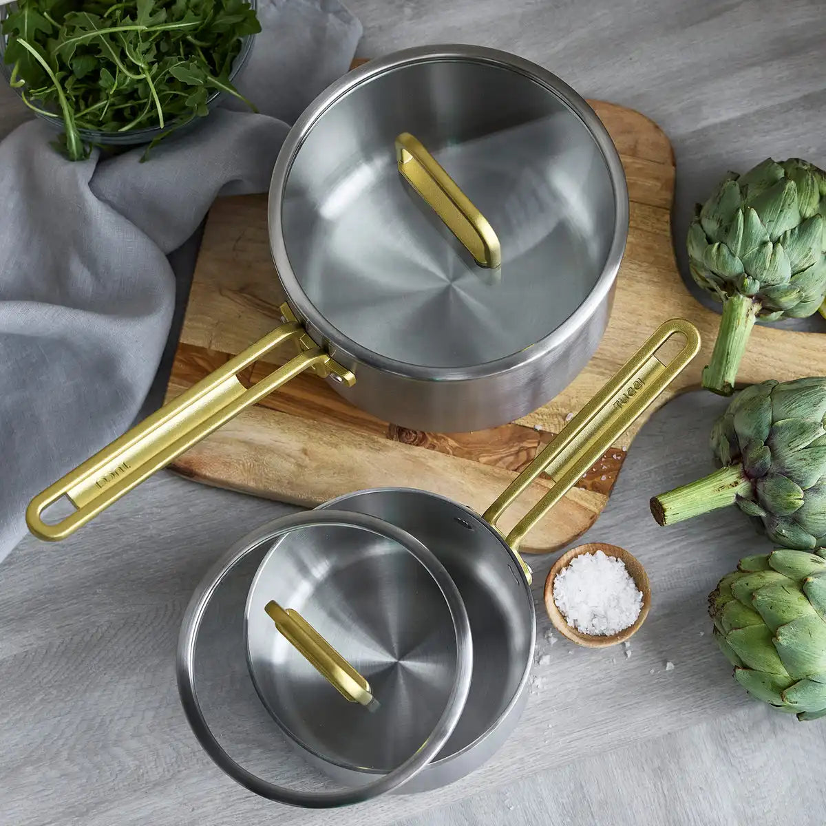 Stanley Tucci™ Uncoated Stainless Steel 2-Quart Saucepan with Lid
