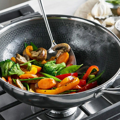 Spectra Thermobond Hybrid Ceramic Nonstick 12" Wok with Lid