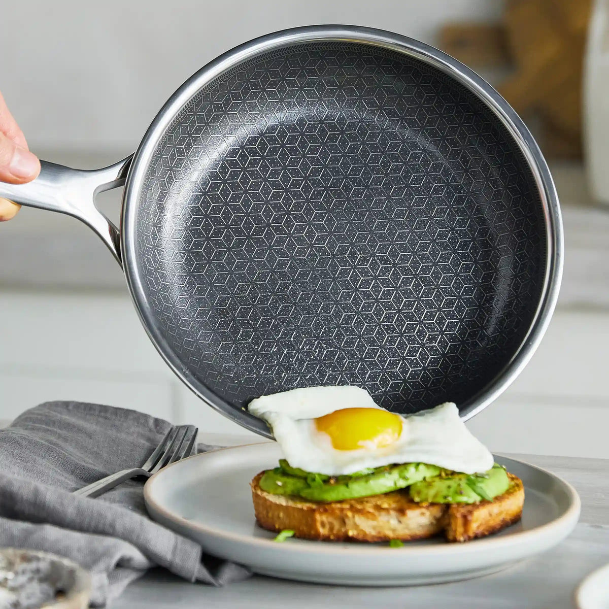 Spectra Thermobond Hybrid Ceramic Nonstick 8", 10" and 12" Frypan Set