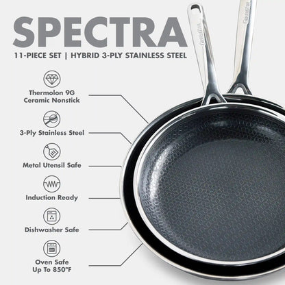Spectra Thermobond Hybrid Ceramic Nonstick 10-Piece Cookware Set