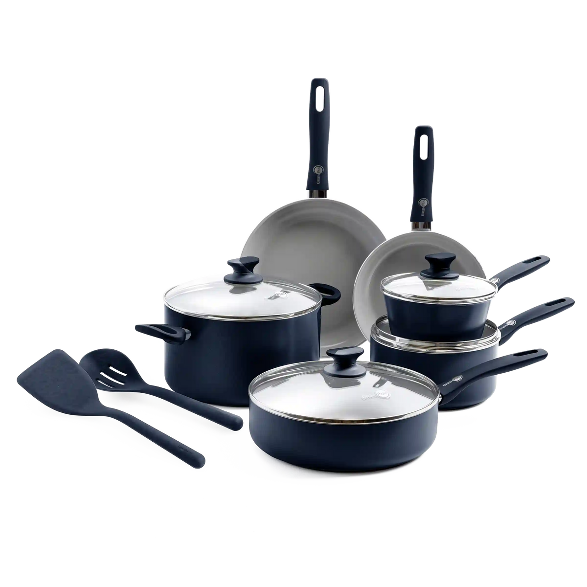 Dover Ceramic Nonstick 12-Piece Cookware Set | Oxford Blue