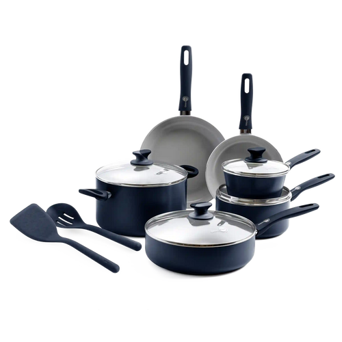 Dover Ceramic Nonstick 12-Piece Cookware Set | Oxford Blue