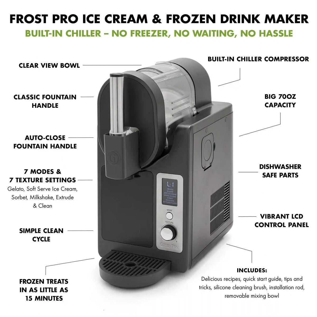 Frost Pro 16-in-1 Ice Cream, Gelato & Frozen Drink Maker | Licorice