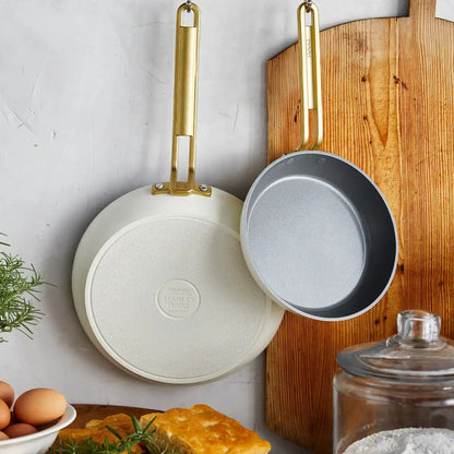 Stanley Tucci™ Ceramic Nonstick 4-Piece Chef Set | Carrara White