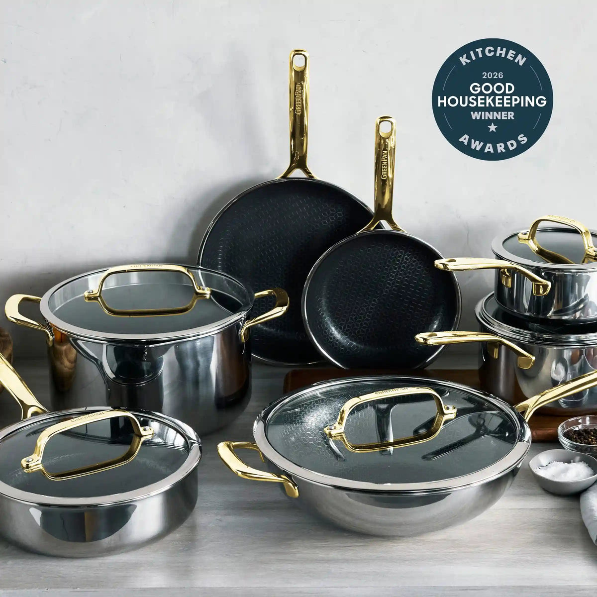 Spectra Gold Thermobond Hybrid Ceramic Nonstick 12-Piece Cookware Set