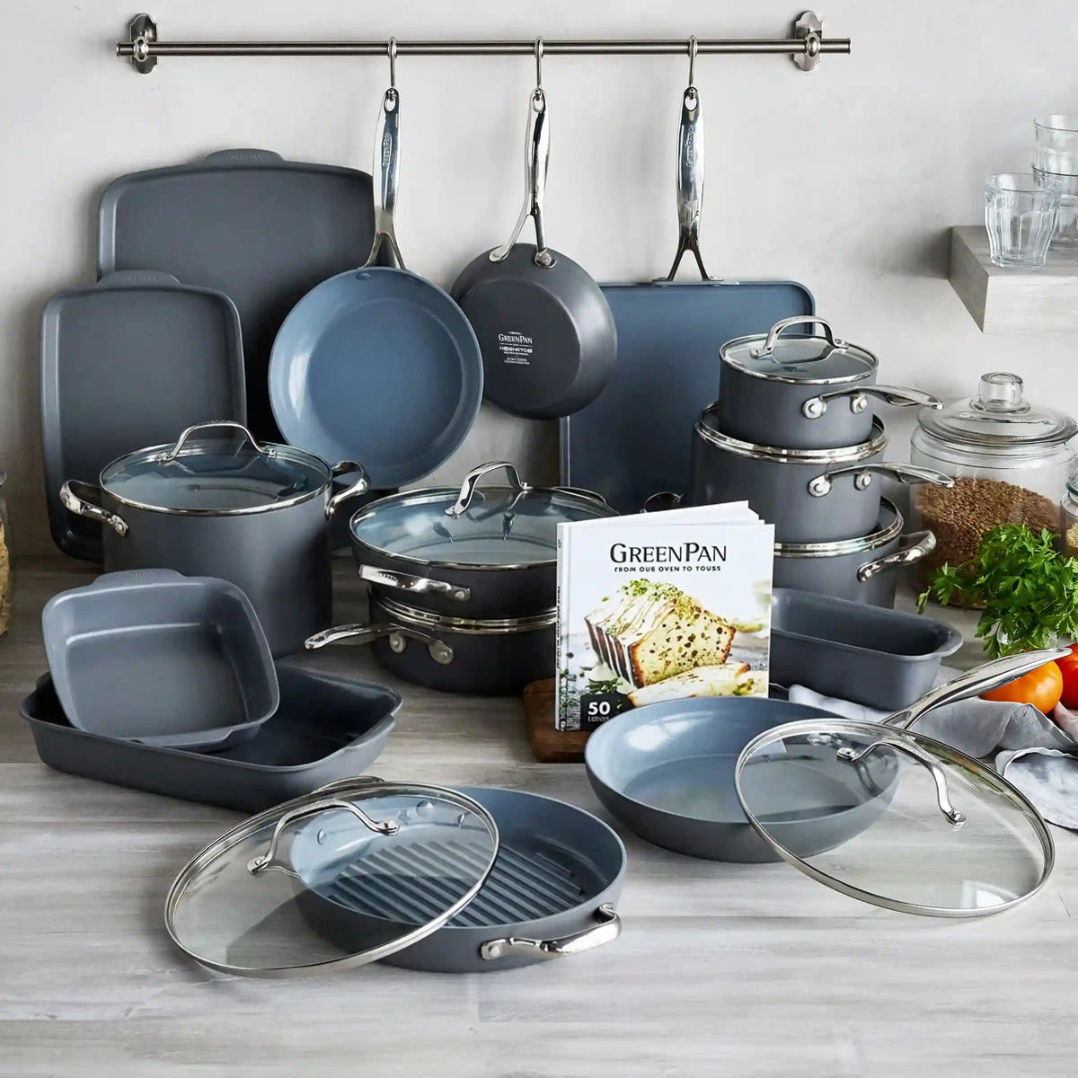 Valencia Pro and Premiere Ovenware 24-Piece Set | Gray