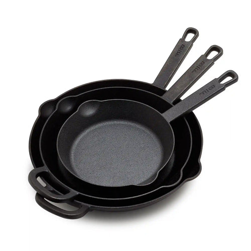 Bobby Flay by GreenPan 8", 10" and 12" Cast Iron Frypan Set