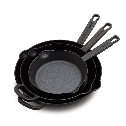 Bobby Flay by GreenPan 8", 10" and 12" Cast Iron Frypan Set