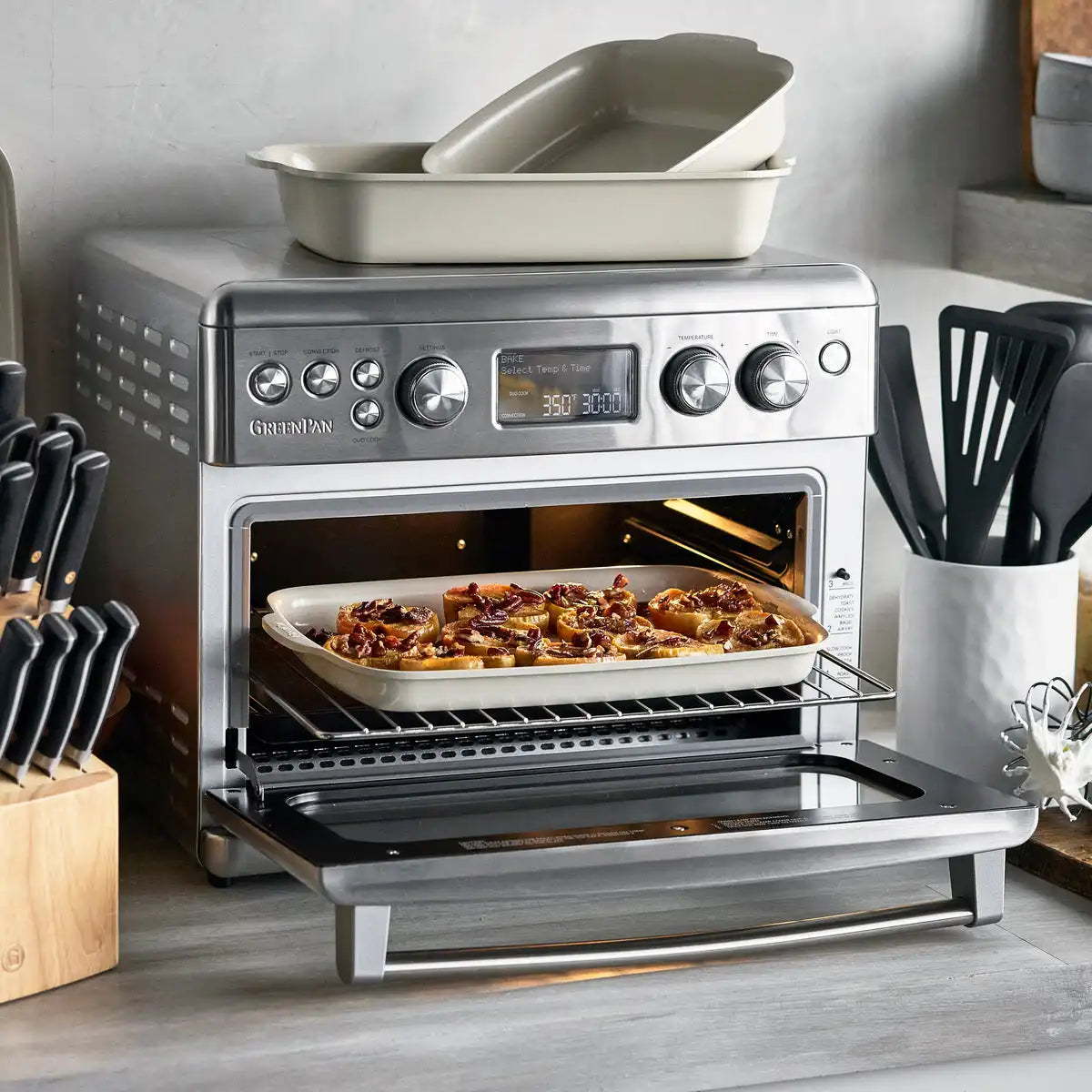 Elite Convection Air Fryer Toaster Oven | Premiere Stainless Steel