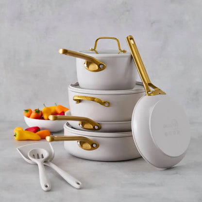 Reserve Pro Ceramic Nonstick 11-Piece Cookware Set | Oyster