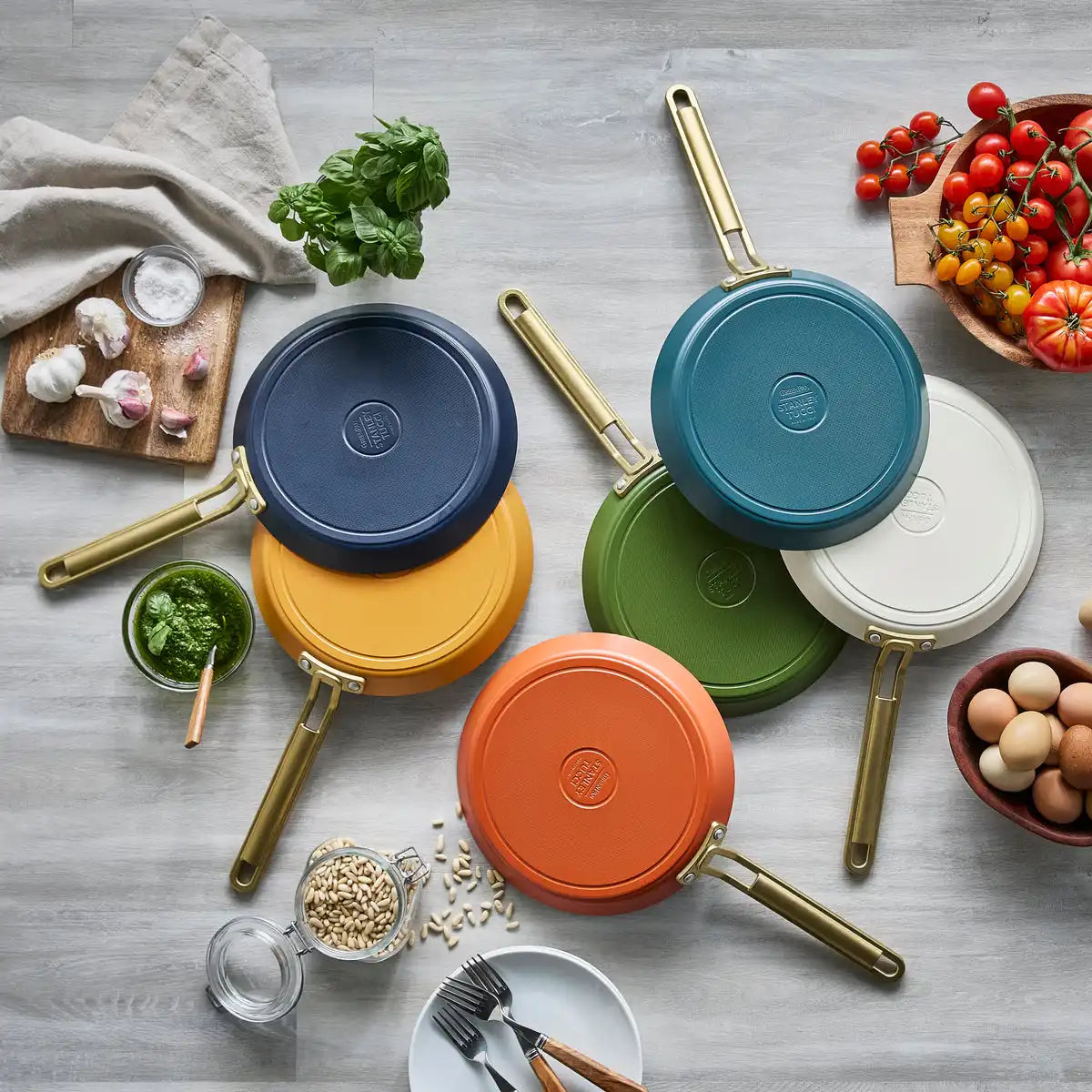 Stanley Tucci™ Ceramic Nonstick 10" Crepe and Omelette Pan | Amalfi Sunset