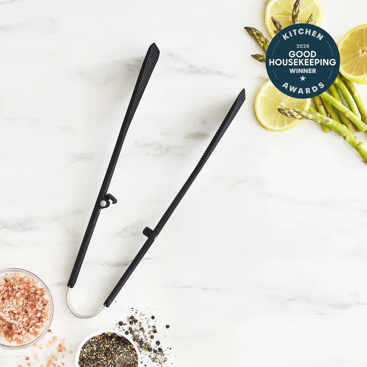 Premiere Silicone Wide Tongs | Black