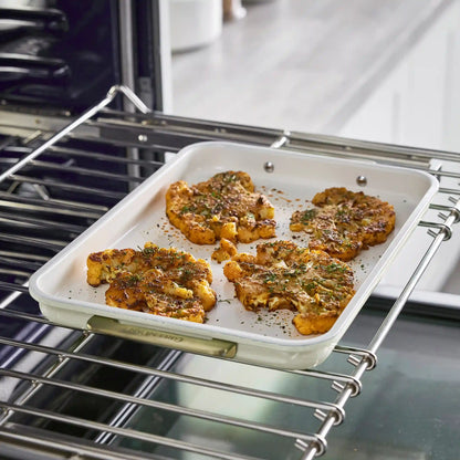 Reserve Bakeware 2-Piece 13" x 9" Quarter Sheet Pan Set | Cream