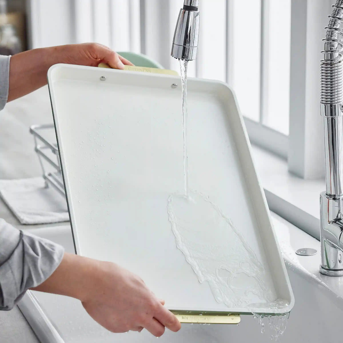 Reserve Bakeware 2-Piece 13" x 18" Half Sheet Pan Set | Sage