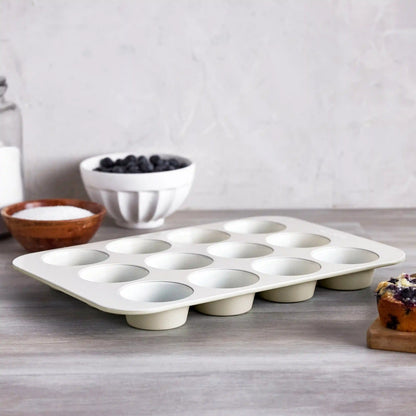 Reserve Bakeware 12-Cup Muffin Pan | Cream
