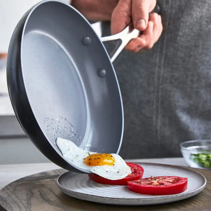 Valencia Pro Ceramic Nonstick 9.5" and 11" Frypan Set | Gray