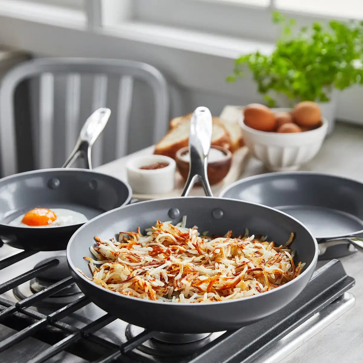 Valencia Pro Ceramic Nonstick 19-Piece Cookware Set | Gray