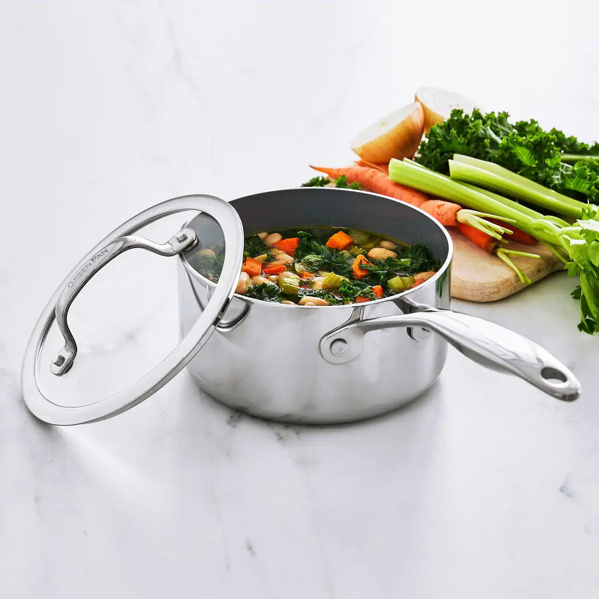 Valencia Pro Stainless Steel 1.6-Quart Saucepan with Lid