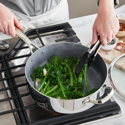Valencia Pro Stainless Steel 5-Quart Sauté Pan with Lid
