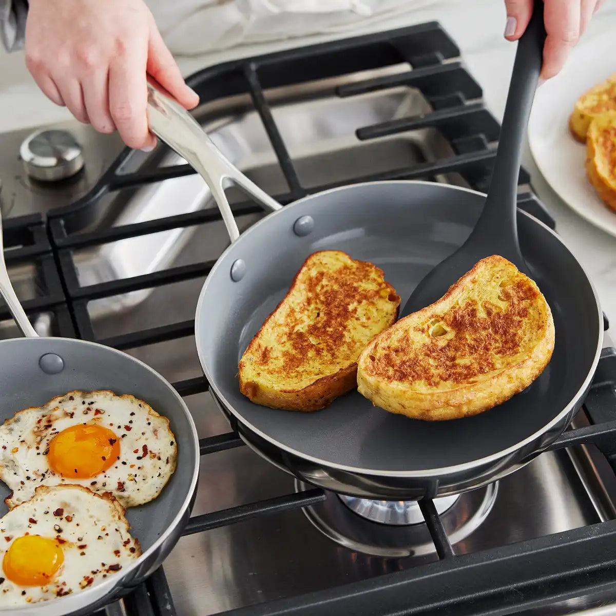 Valencia Pro Stainless Steel 8" and 10" Frypan Set
