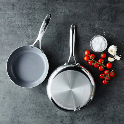 Valencia Pro Stainless Steel 8" and 10" Frypan Set