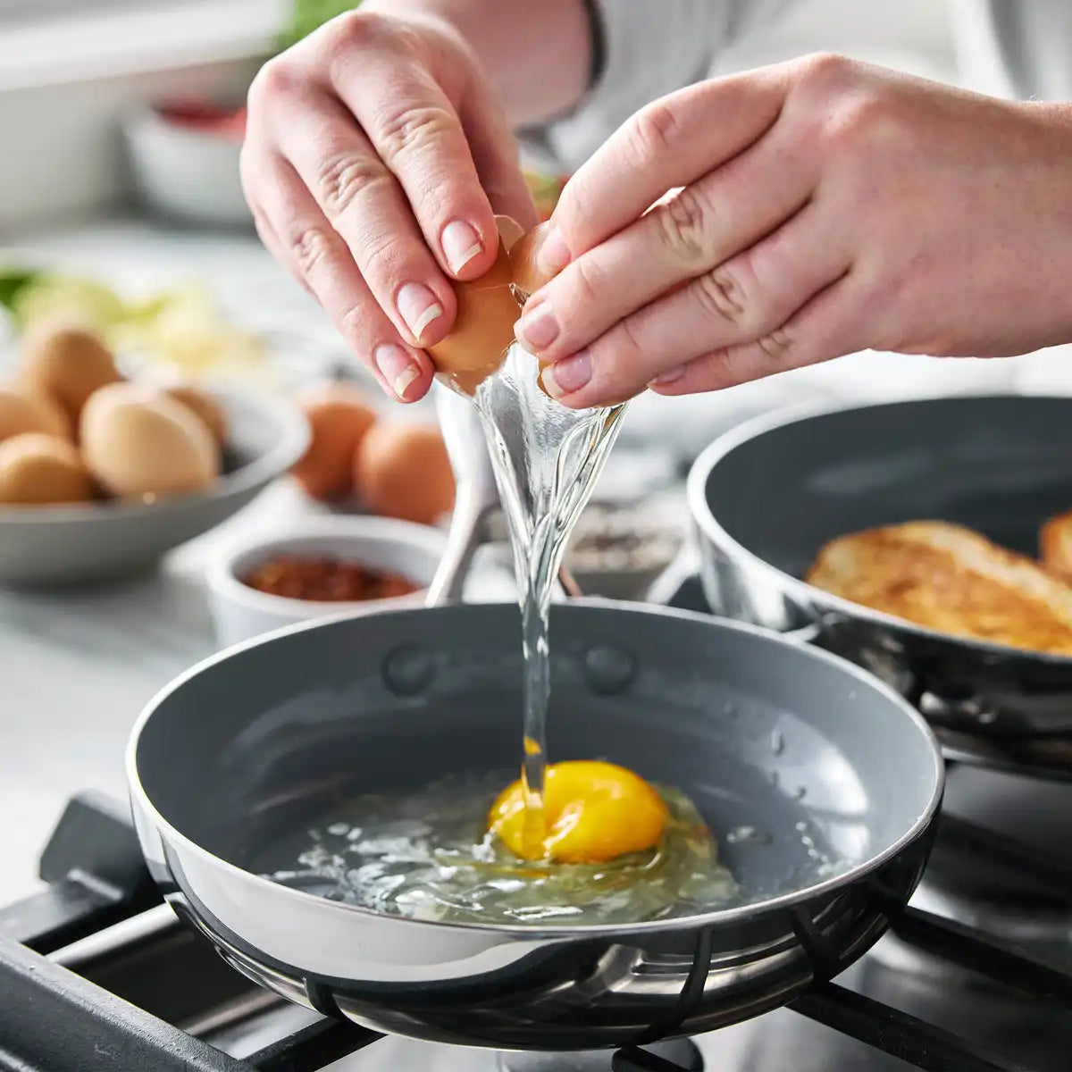 Valencia Pro Stainless Steel 8" and 10" Frypan Set
