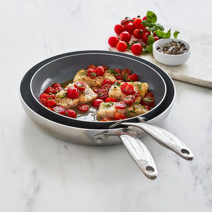 Valencia Pro Stainless Steel 8" and 10" Frypan Set