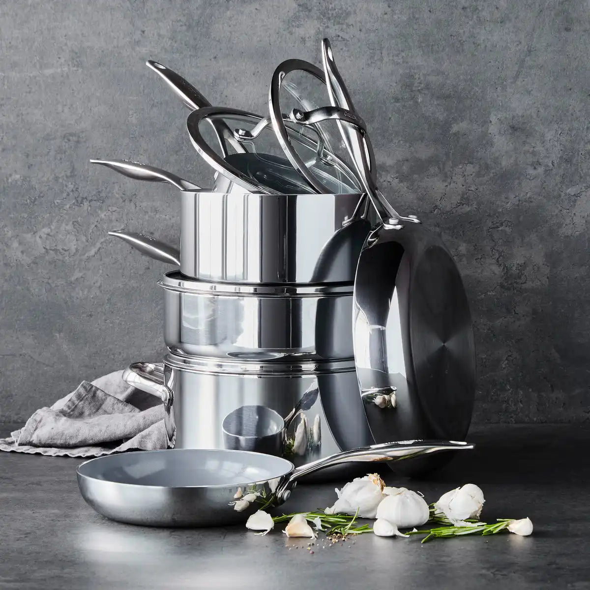 Valencia Pro Stainless Steel 10-Piece Cookware Set